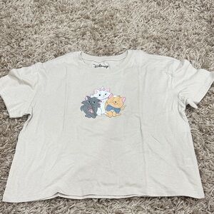 Disney Cream T-Shirt with Cat Trio